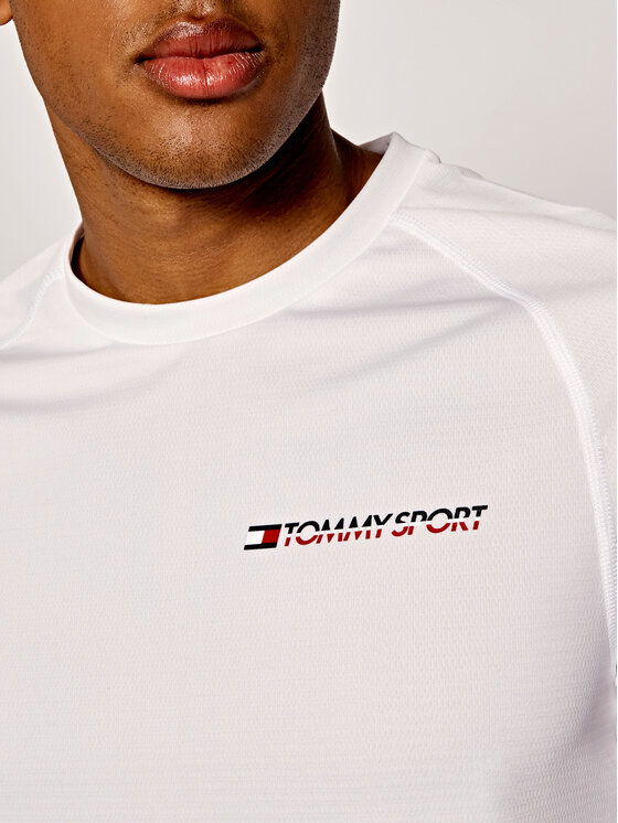 Tommy Sport Tommy Sport T-Shirt Logo S20S200048 Biały Regular Fit