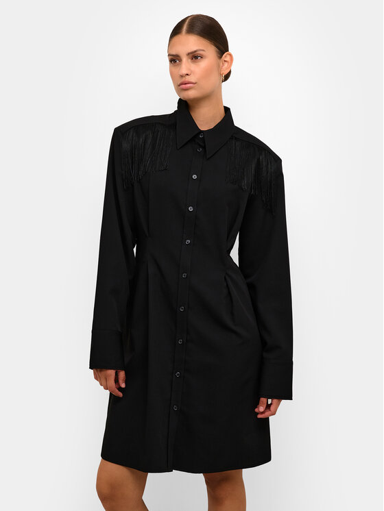 Karen by Simonsen Karen by Simonsen Rochie tip cămașă Mae 10104797 Negru Regular Fit