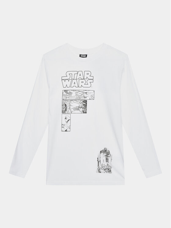 OVS Blūze STAR WARS 1891928 Balts Regular Fit