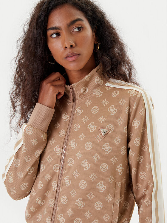 Guess Guess Mikina V5YQ07 K0282 Hnědá Regular Fit