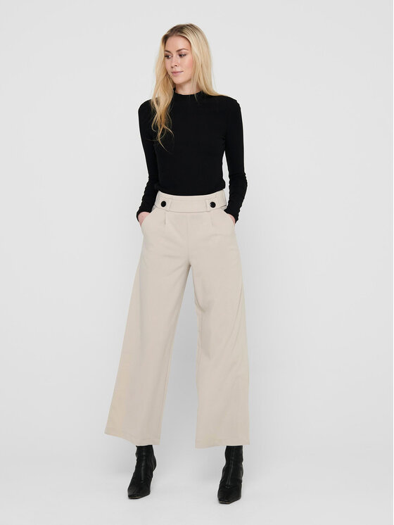 JDY JDY Kalhoty z materiálu Geggo 15208430 Šedá Wide Leg