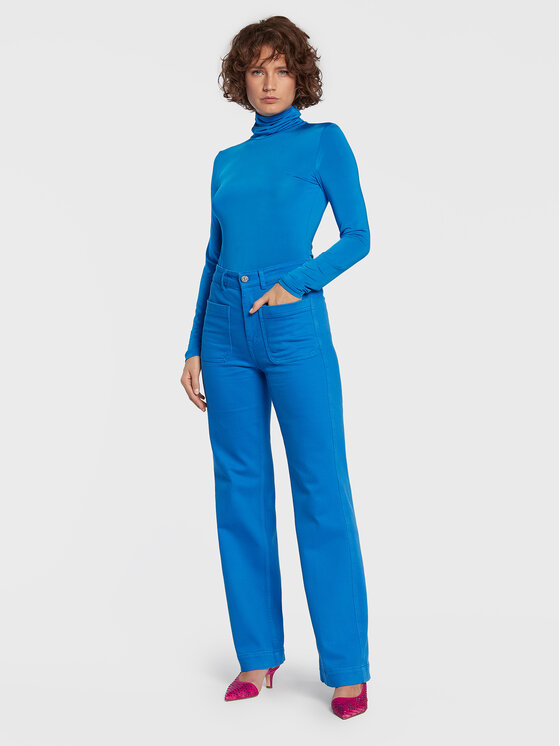 Gestuz Jeans hlače Shannie 10906487 Modra Flare Fit