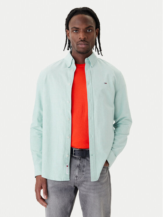 Tommy Jeans Cămașă DM0DM21298 Verde Regular Fit