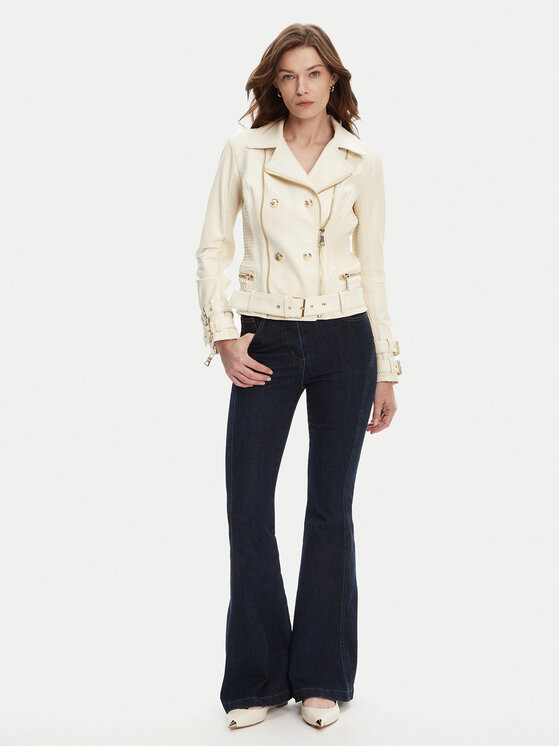 Guess Guess Куртка зі штучної шкіри W4YL33 K8S30 Écru Regular Fit