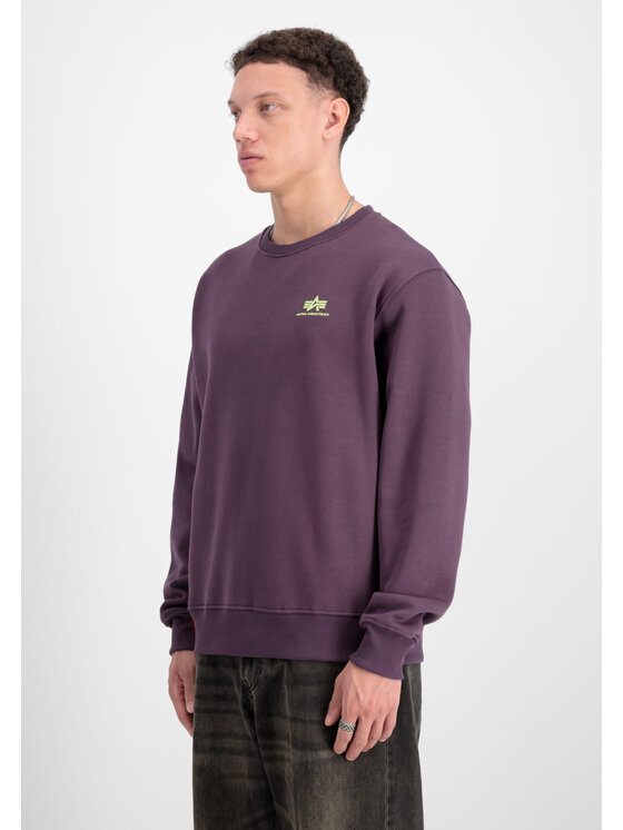 Alpha Industries Alpha Industries Bluza Basic Small Logo Sweatshirt Fioletowy Regular Fit