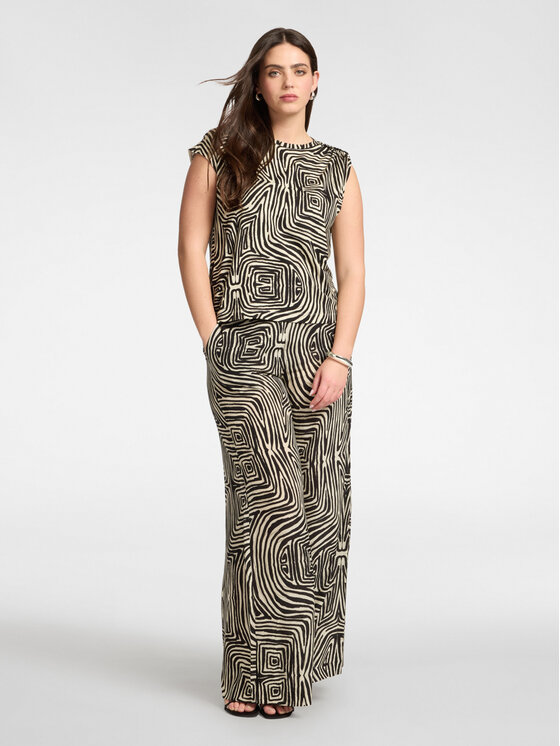 Elena Mirò Elena Mirò Bluzka 2007Z000056N043 Czarny Regular Fit