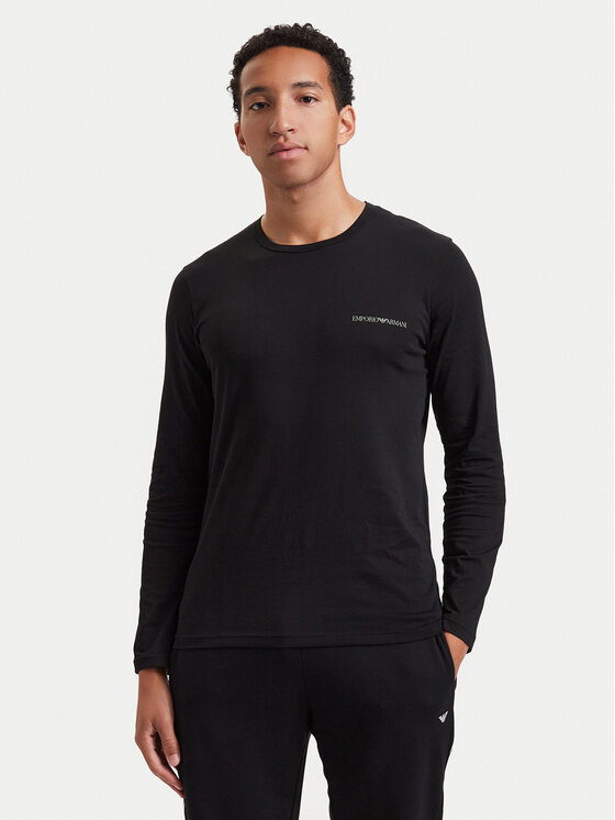 Emporio Armani Underwear Majica z dolgimi rokavi EM000382 AF25022 UC001 Črna Slim Fit