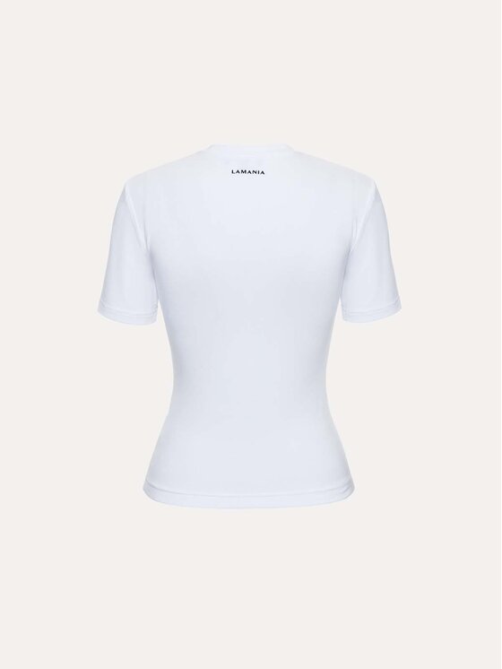 La Mania La Mania T-Shirt SWING Biały Basic Fit