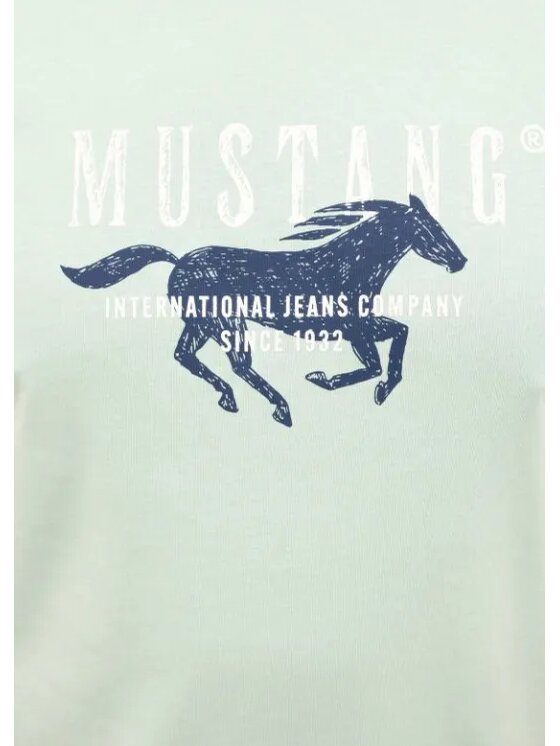 Mustang Mustang T-Shirt Style Austin Zielony Regular Fit