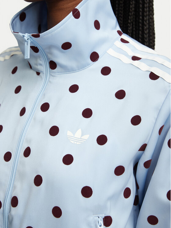 adidas adidas Bluza Satin Polka Dots Tt Track Top KV1167 Niebieski jasny Regular Fit