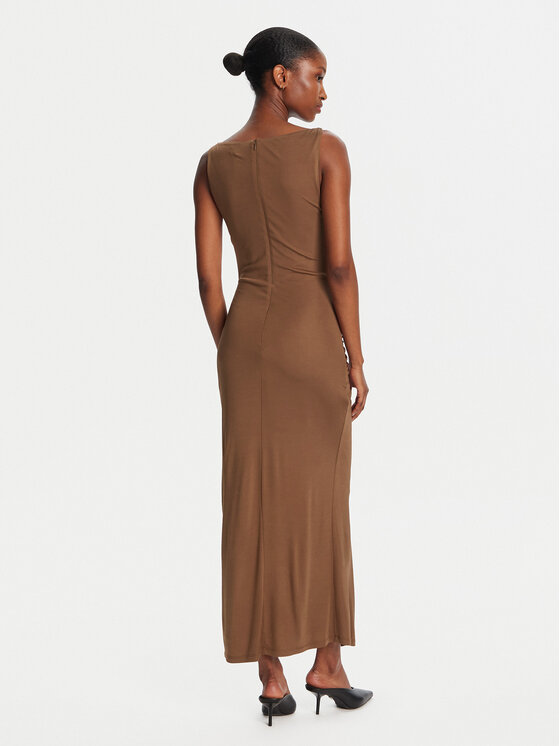STAUD STAUD Koktel haljina Talia R25R2137VJ Smeđa Slim Fit