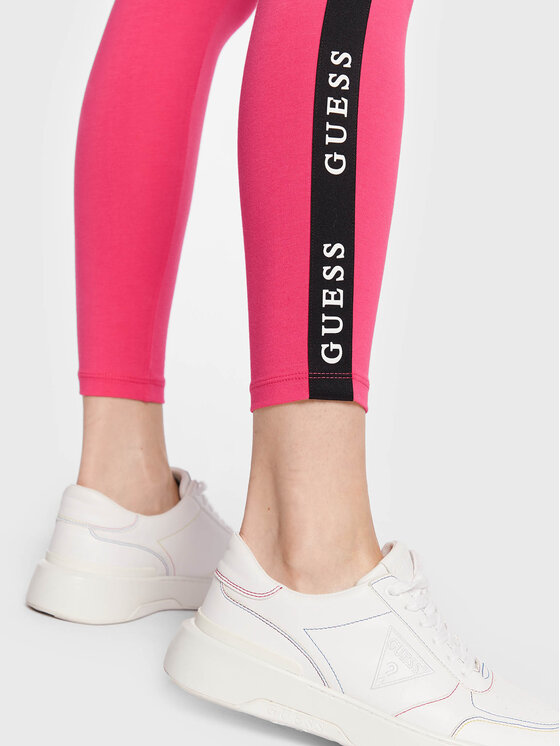 Guess Logo Stripe High Waist Slim Fit Aline Leggings Tights V2yb14kabr0  H9d2 - Trendyol