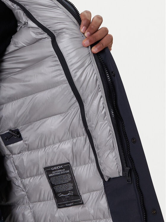 Geox Geox Parka Velletri M5628F T3285 F1624 Granatowy Regular Fit
