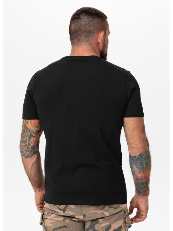 PITBULL PITBULL T-Shirt Koszulka męska Slim Fit USA CAL 3XL Czarny Regular Fit