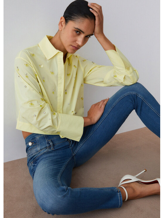 Liu Jo Liu Jo Camicia WA6173T039A10620 Giallo Regular Fit