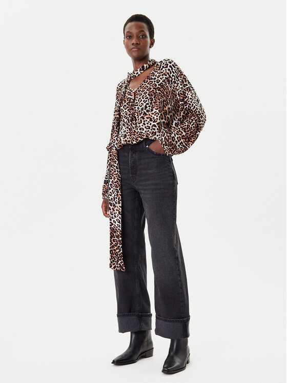 HUGO HUGO Bluza Cunea-1 50546781 Rjava Oversize