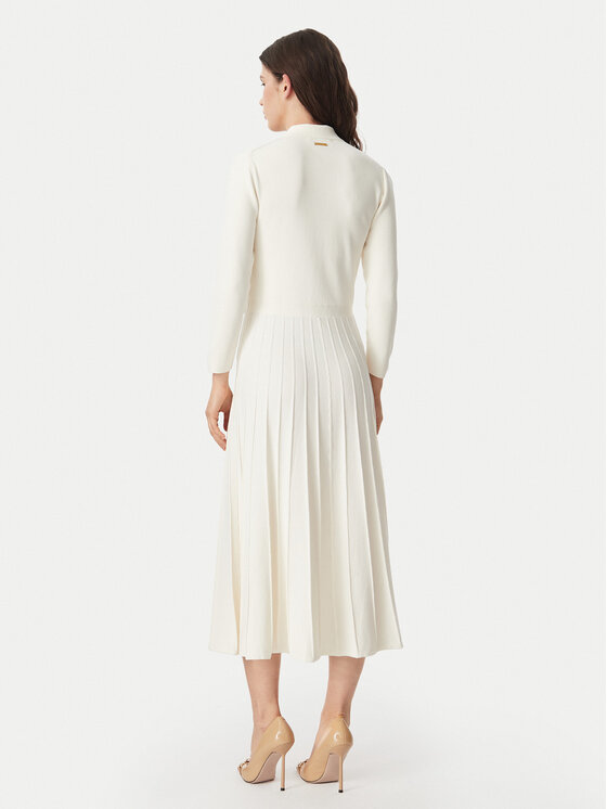 MICHAEL Michael Kors MICHAEL Michael Kors Pletena obleka MT683J3BFD Kremna Slim Fit