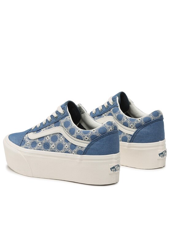 Vans old 2024 skool blue flower