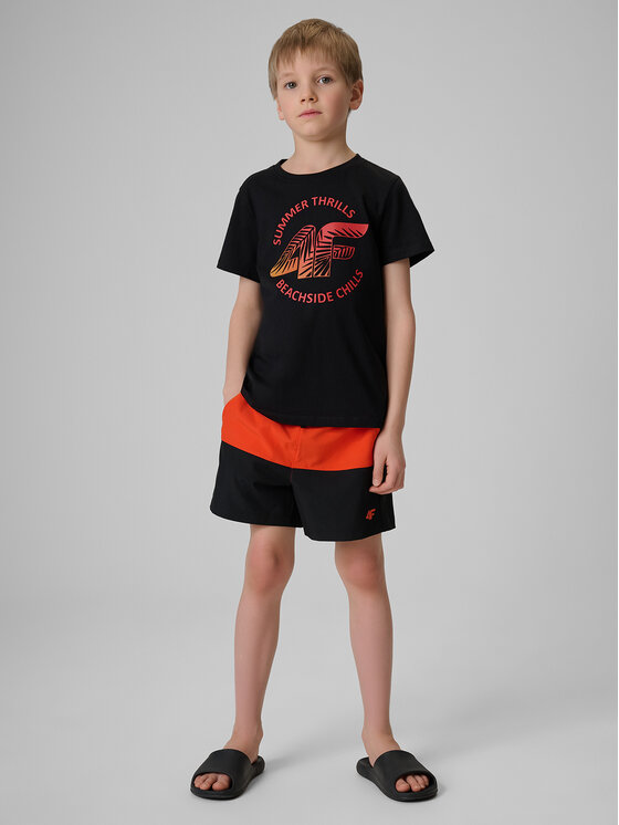 4F 4F Szorty sportowe BEACHSIDE CHILL Czerwony Board Fit