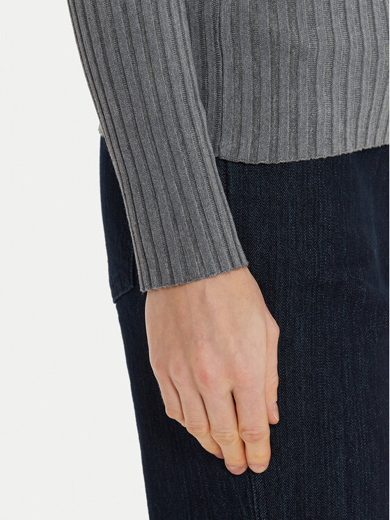 Morgan Morgan Sweter 232-MANDRIN Szary Slim Fit