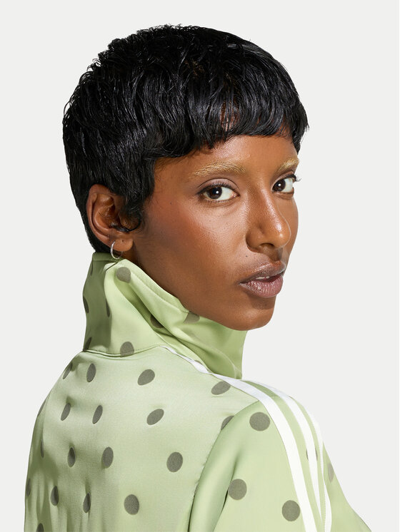 adidas adidas Bluza Satin Polka Dots Tt Track Top LI2854 Zielony Regular Fit