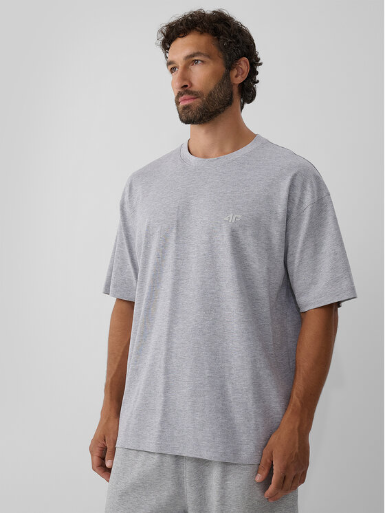 4F 4F T-Shirt COMMERCIAL Szary jasny Loose Fit