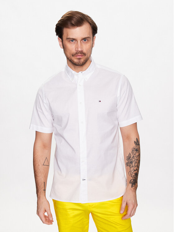 Tommy Hilfiger Tommy Hilfiger Marškiniai MW0MW31382 Balta Regular Fit