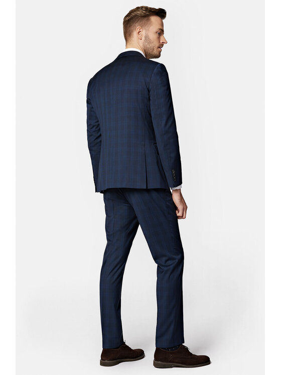Lancerto Lancerto Garnitur Montreal GA073123000008 Granatowy Slim Fit