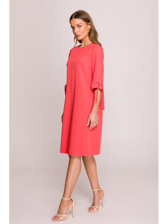 Stylove Stylove Sukienka wieczorowa S393 Pomarańczowy Premium Fit