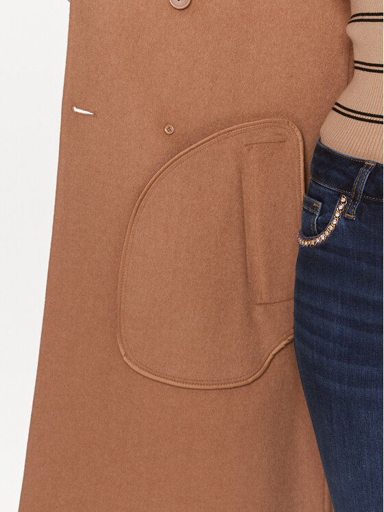 Liu Jo Liu Jo Villane mantel CF3002 T3540 Beež Relaxed Fit