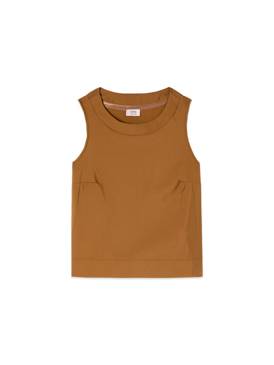 Oltre Oltre Blusa 2004R003092N022 Marrone Boxy Fit