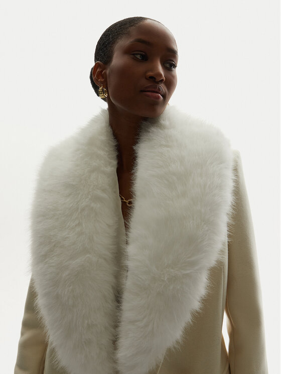 YES LONDON YES LONDON Вовняне пальто CD1184/ECO Écru Regular Fit