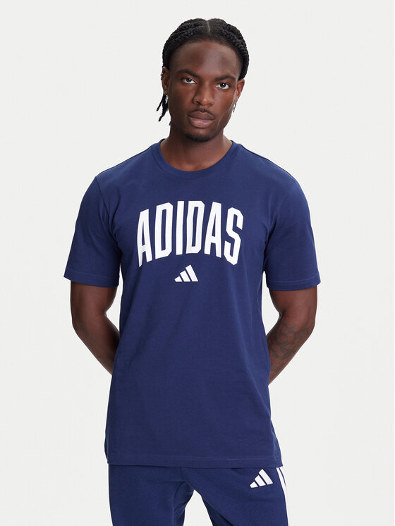 adidas adidas T-shirt Collegiate Lineage Graphic JM6417 Plava Regular Fit