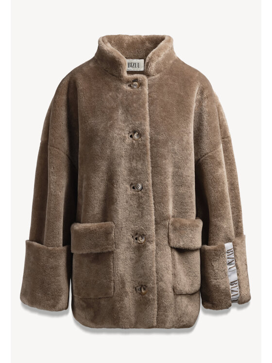 BIZUU BIZUU Futro WINTER WARM FLUFFY FUR Beżowy Standard Fit