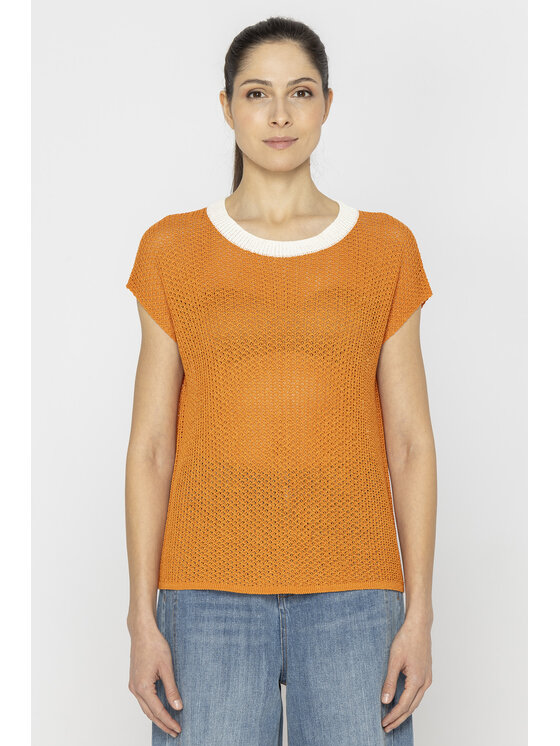 Deni Cler Milano Deni Cler Milano Bluzka T-DC-1233-E2-22-28-1 Pomarańczowy Loose Fit