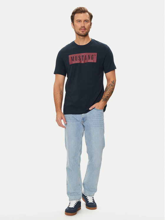 Mustang Mustang T-Shirt Austin 1014749 Grau Regular Fit