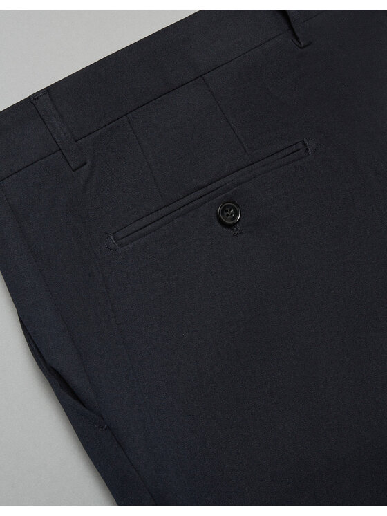 Borgio Borgio Spodnie garniturowe turro Granatowy Super Slim Fit