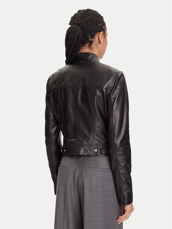 Marciano Guess Marciano Guess Lederjacke 5YGL09 7345A Schwarz Regular Fit