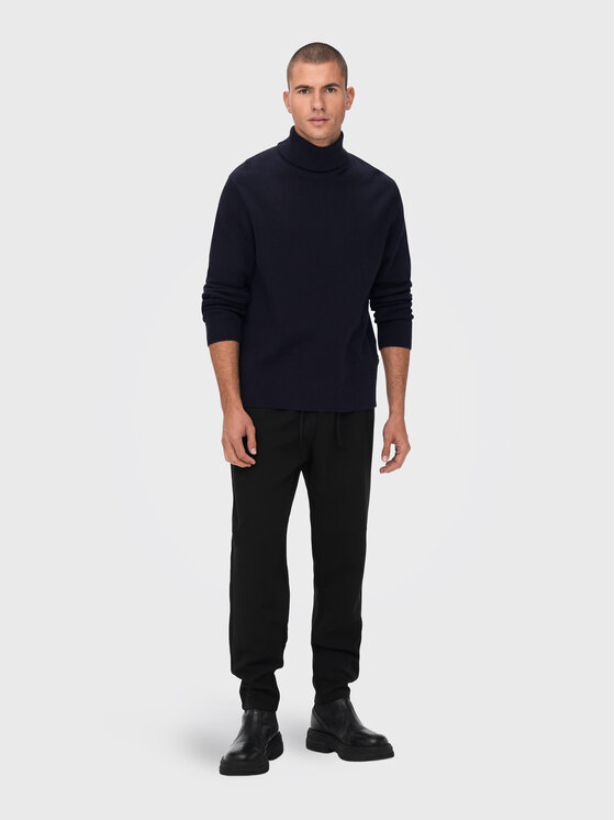 Only & Sons Only & Sons Rollkragenpullover Phil 22023202 Dunkelblau Regular Fit