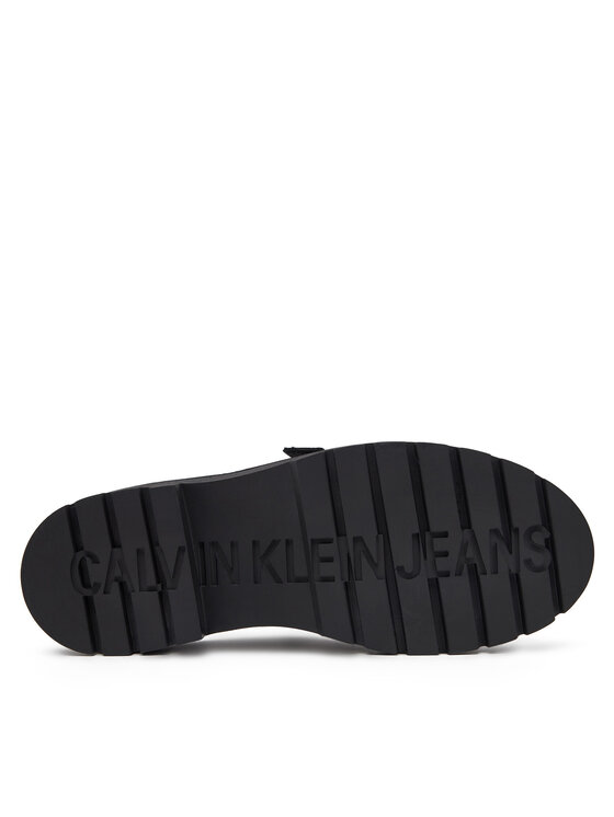 Calvin Klein Jeans Calvin Klein Jeans Şlapi Flatform Slipon Mg Lth YW0YW01655 Negru