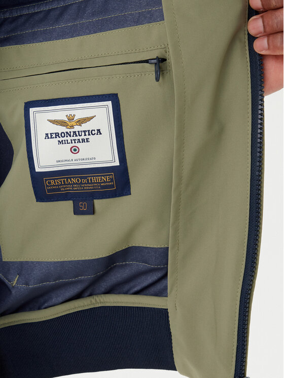 Aeronautica Militare Aeronautica Militare Bomber stila jaka 261AB3049UCT04290 Zaļš Regular Fit