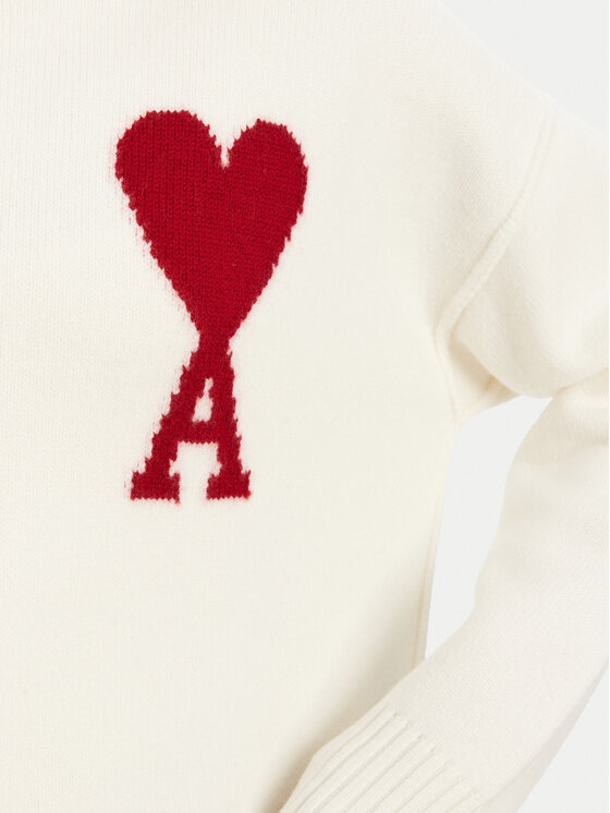 AMI PARIS AMI PARIS Rollkragenpullover BFUKS406.018 Écru Relaxed Fit