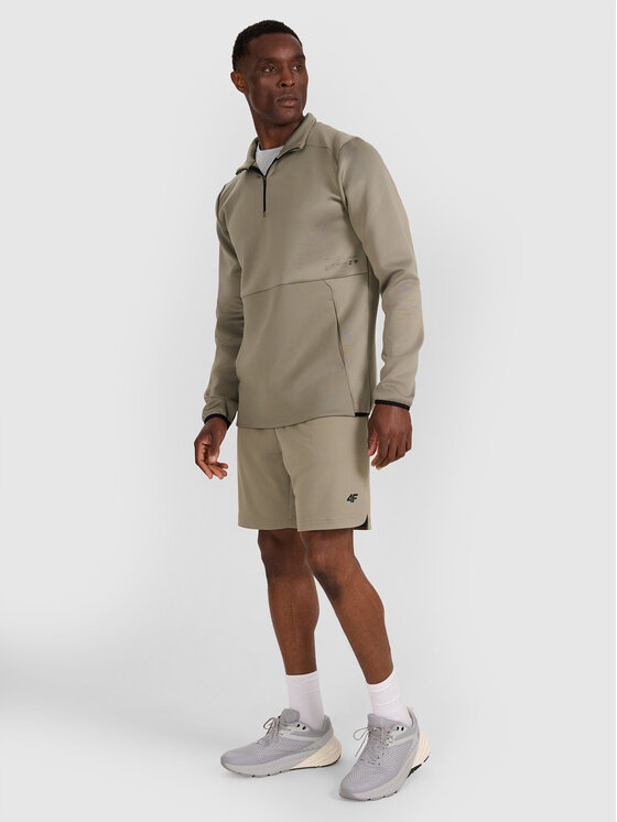 4F 4F Bluza techniczna TRAINING Khaki Regular Fit