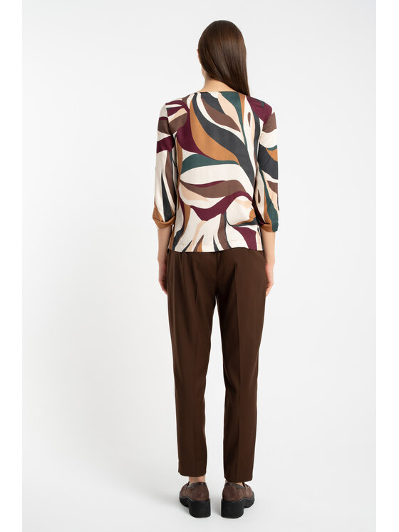 CLICK CLICK Bluzka 10-6939 Kolorowy Straight Fit