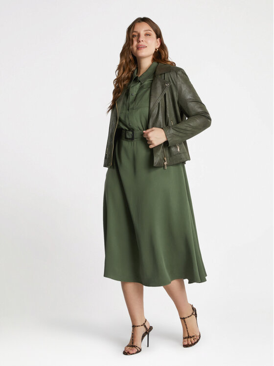 Fiorella Rubino Fiorella Rubino Giacca in similpelle R331T001180N035 Verde Regular Fit