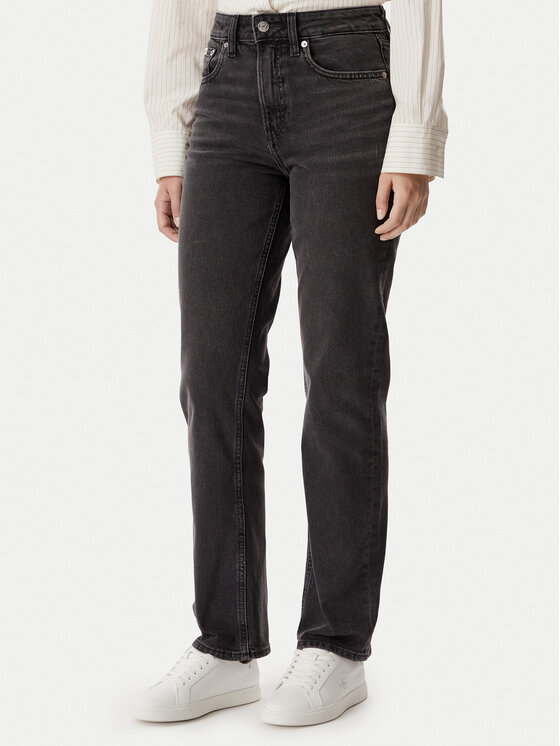 Calvin Klein Jeans Blugi LV047F708G Negru Straight Fit