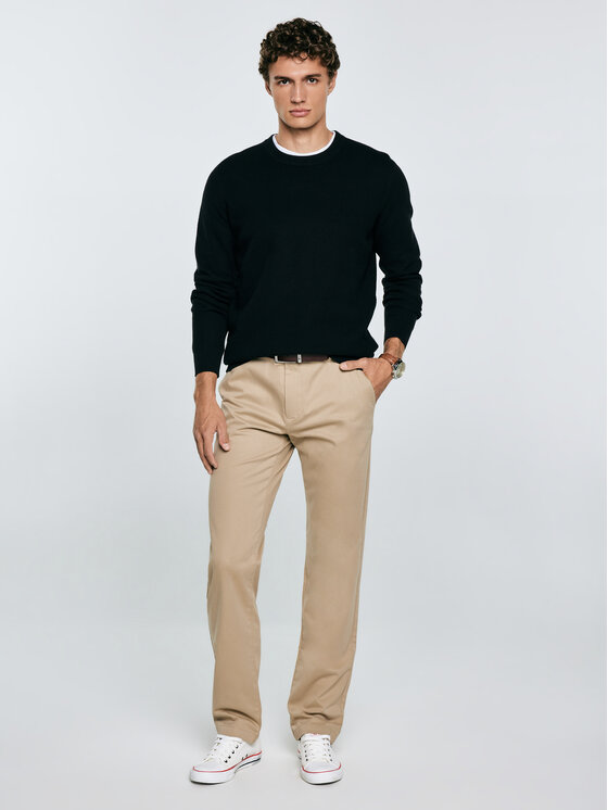 BIG STAR BIG STAR Sweter REYLON Czarny Basic Fit