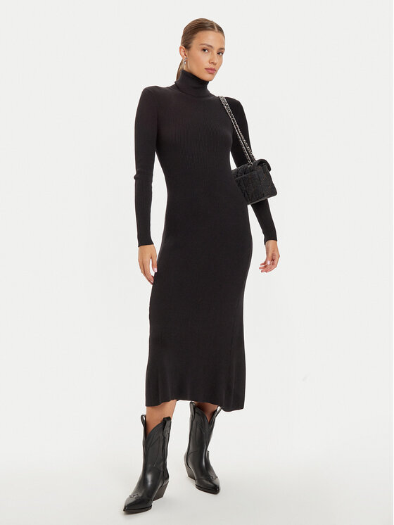 Vila Vila Vestito di maglia Maria 14106153 Nero Regular Fit