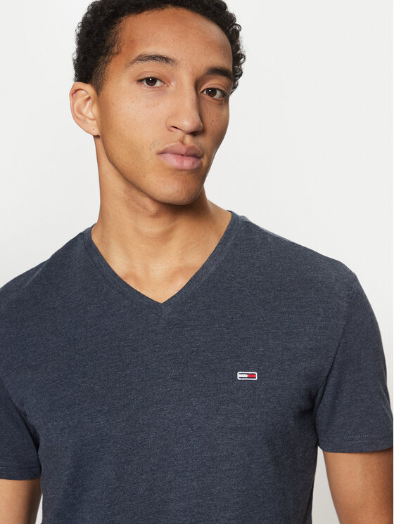 Tommy Jeans Tommy Jeans T-Shirt Jaspe DM0DM20364 Granatowy Slim Fit
