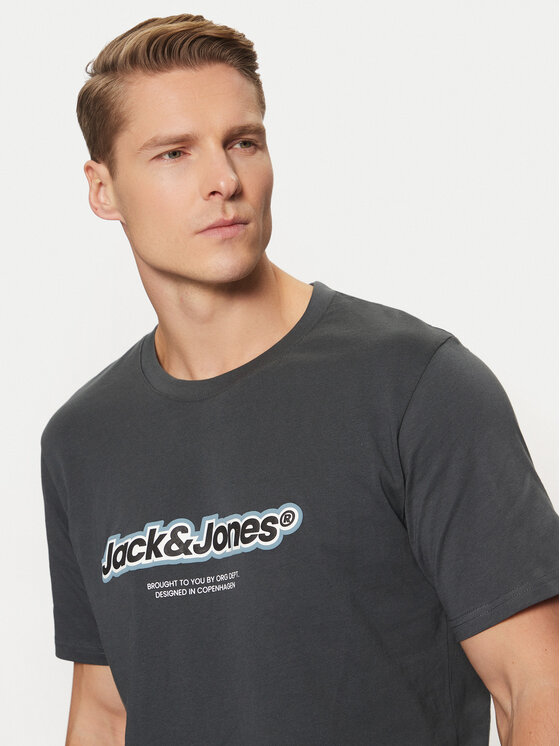 Jack&Jones Jack&Jones Тишърт Vesterbro 12265740 Сив Relaxed Fit
